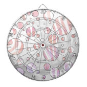 Roze en witte poka Dot Zebra Dartbord (Voorkant)