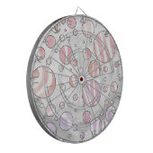 Roze en witte poka Dot Zebra Dartbord (Voorkant Links)
