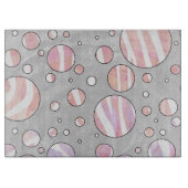 Roze en witte poka Dot Zebra Snijplank (Voorkant)