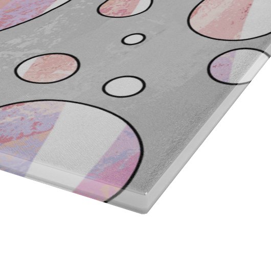 Roze en witte poka Dot Zebra Snijplank (Hoek)