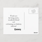 Roze en witte poka Dots & Bow Birthday Hartelijk d Briefkaart (Achterkant)