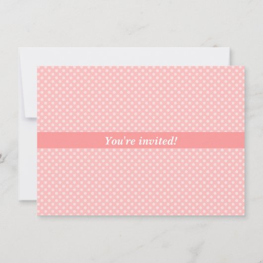 Roze en witte poka Dots Girl Baby shower Foto Kaart (Achterkant)