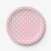 Roze en witte poka Dots Paper Bord (Voorkant)