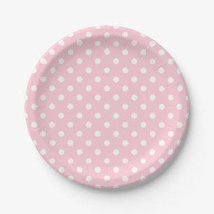 Roze en witte poka Dots Paper Bord