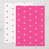Roze en witte poka gedateerd papier (Voorkant / Achterkant)