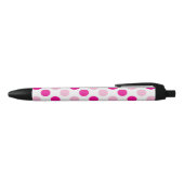 Roze en witte poka-stips zwarte inkt pen (Bovenkant)