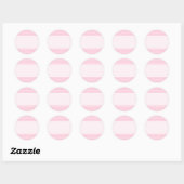Roze en witte poka vlek. Spottig. Ronde Sticker (Vel)