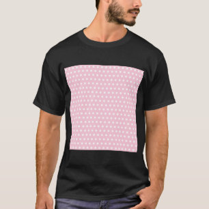 Roze en witte poka vlek. Spottig. T-shirt