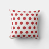 Roze en witte pokadokussen kussen (Voorkant)