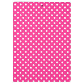 Roze en witte pokadop klembord (Achterkant)