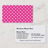 Roze en witte pokadop visitekaartje (Voorkant / Achterkant)