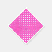 Roze en witte polka dot glamour modern servet (Hoek)