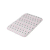 Roze en Witte  Polka Dots Badmat (Gekanteld)