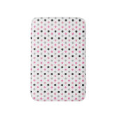 Roze en Witte  Polka Dots Badmat (Voorkant Verticaal)