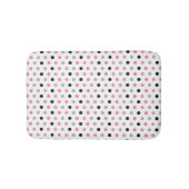 Roze en Witte  Polka Dots Badmat (Voorkant)