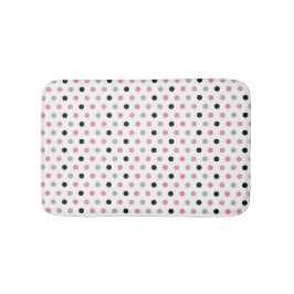 Roze en Witte  Polka Dots Badmat