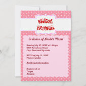 Roze en Witte Polka Dots Hart Vrijgezellenfeest Ka Kaart (Voorkant)