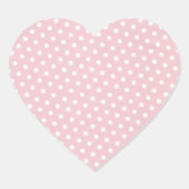 Roze en Witte Polka Dots Sticker (Voorkant)
