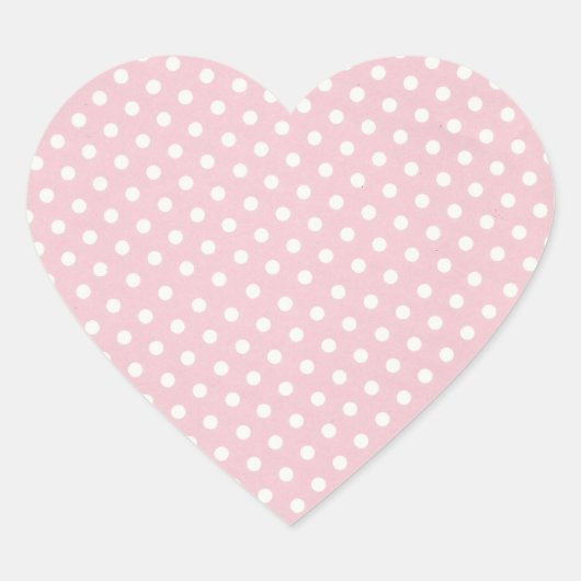 Roze en Witte Polka Dots Sticker (Voorkant)