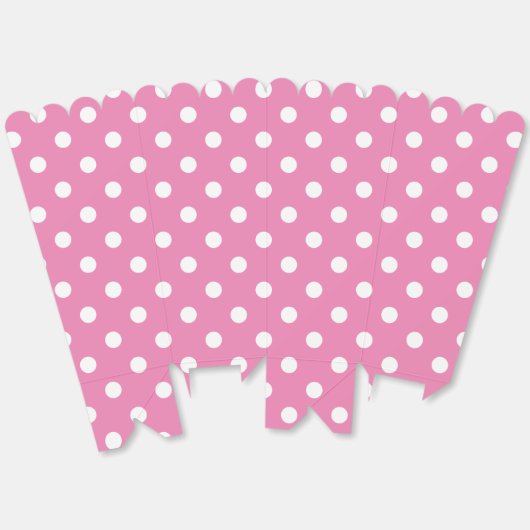 Roze en witte polka stippen patroon aangepaste pop bedankdoosjes (Ongevouwen)