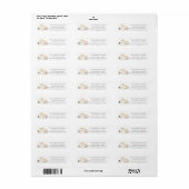 Roze en witte pompoen Floral Return Address Label (Full Sheet)