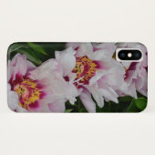 Roze en witte pony bloemen Case-Mate iPhone case (Achterkant (horizontaal))