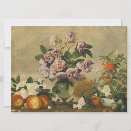 Roze en witte pony bloemen (nog steeds volgroeide  kaart (Voorkant)