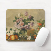 Roze en witte pony bloemen (nog steeds volgroeide  muismat (Met muis)