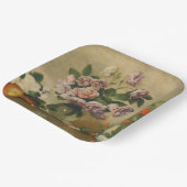 Roze en witte pony bloemen (nog steeds volgroeide  papieren bordje (Gebogen)