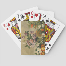 Roze en witte pony bloemen (nog steeds volgroeide  pokerkaarten