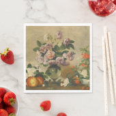 Roze en witte pony bloemen (nog steeds volgroeide  servet (Insitu)