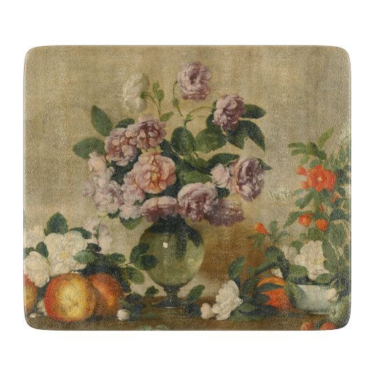 Roze en witte pony bloemen (nog steeds volgroeide snijplank (Voorkant)