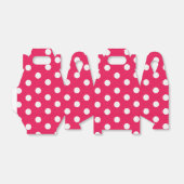 Roze en witte pooldots bedankdoosjes (Uitgevouwen)