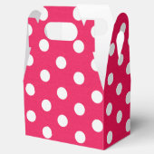 Roze en witte pooldots bedankdoosjes (Geopend)