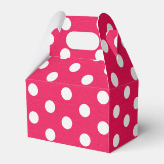 Roze en witte pooldots bedankdoosjes