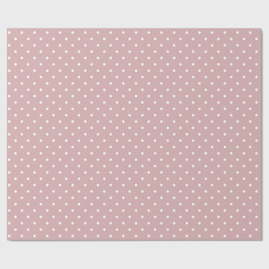 Roze en witte pooldots cadeaupapier (Vlak)