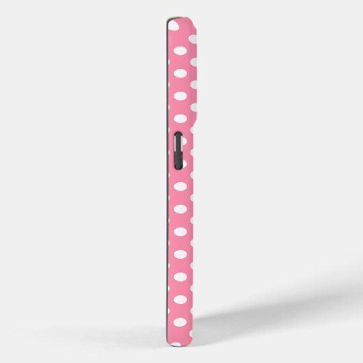 Roze en witte pooldots Case-Mate iPhone case (Achterkant / Rechts)