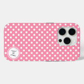 Roze en witte pooldots Case-Mate iPhone case (Achterkant (horizontaal))