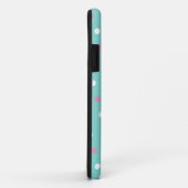 Roze en witte pooldots Case-Mate iPhone case (Achterkant/rechts)