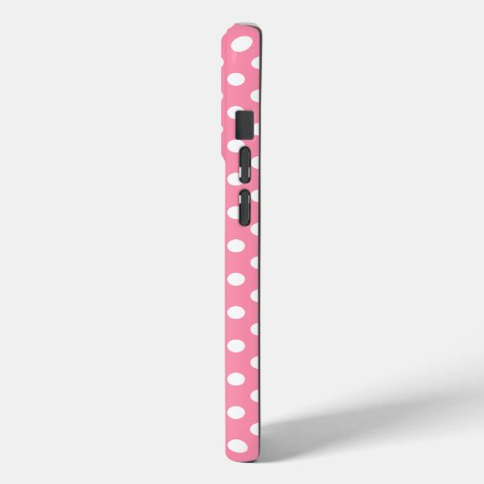 Roze en witte pooldots Case-Mate iPhone case (Achterkant / Links)