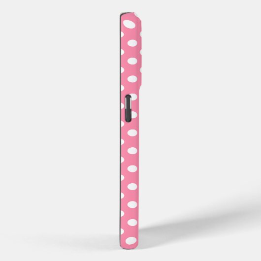 Roze en witte pooldots Case-Mate iPhone case (Achterkant / Rechts)
