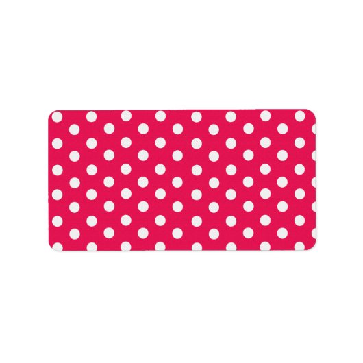 Roze en witte pooldots etiket (Voorkant)