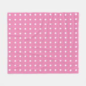 Roze en witte pooldots fleece deken (Voorkant (Horizontaal))