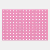 Roze en witte pooldots inpakpapier vel (Voorkant)