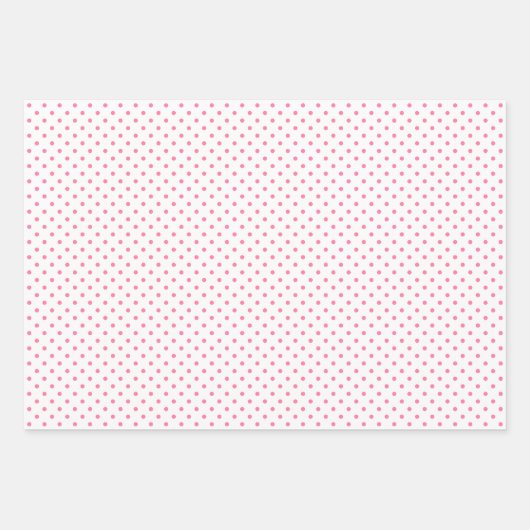 Roze en witte pooldots inpakpapier vel (Voorkant 3)