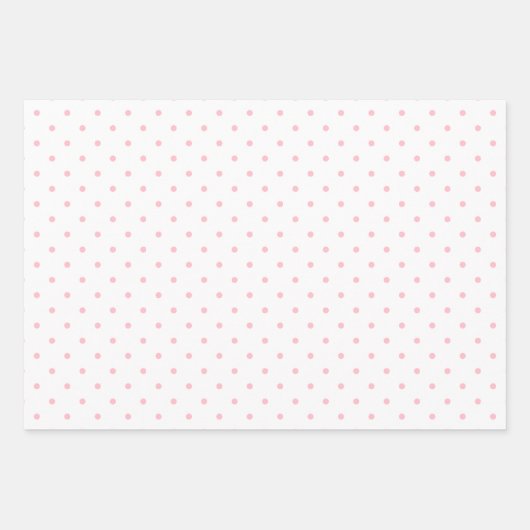Roze en witte pooldots inpakpapier vel (Voorkant 2)