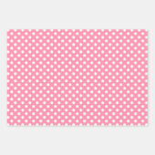 Roze en witte pooldots inpakpapier vel (Voorkant)