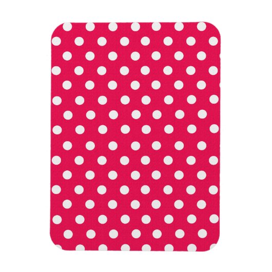 Roze en witte pooldots magneet (Verticaal)