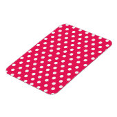 Roze en witte pooldots magneet (Linkerzijde)