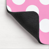 Roze en witte pooldots muismat (Hoek)